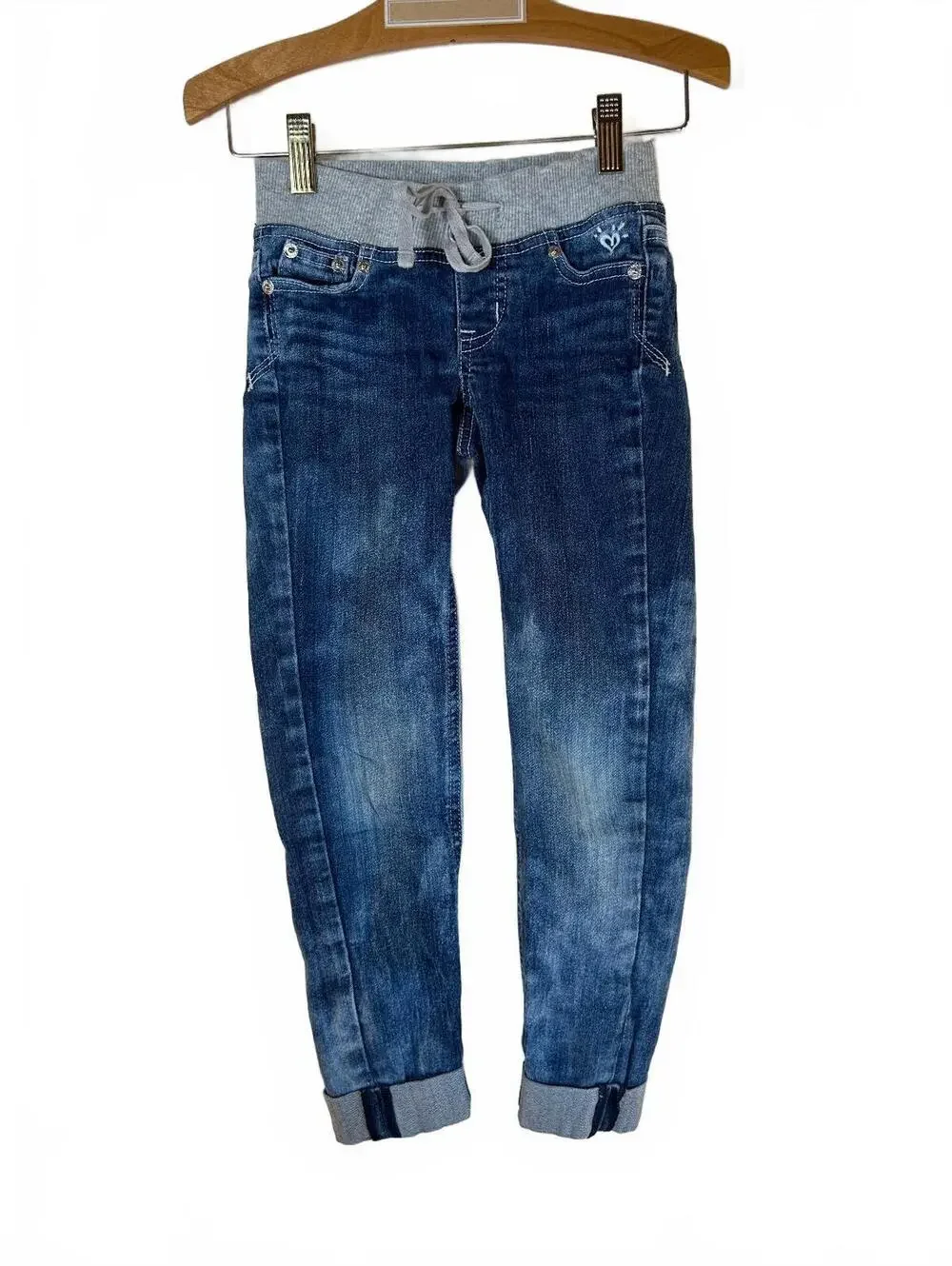 JUSTICE Girl’s Drawstring Cuffed Jeans / Size: 6R